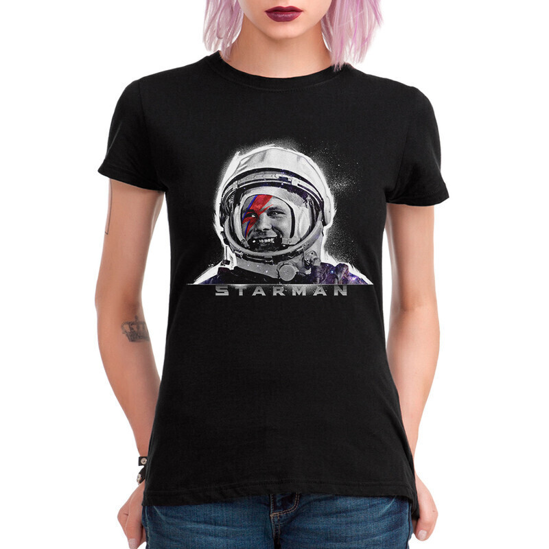 

Футболка женская Dream Shirts Юрий Гагарин - Дэвид Боуи 1000180-1 черная M, Черный, Юрий Гагарин - Дэвид Боуи 1000180-1