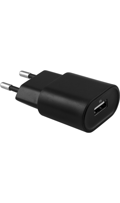 Зарядное устройство сетевое Bron 1А USB, черное