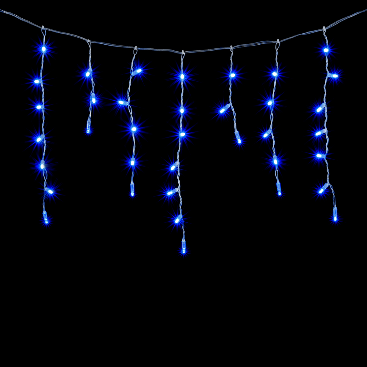 Световая бахрома BEAUTY LED с колпачком eli--PIL120CAP-10-2B 3,1x0,5 м синий
