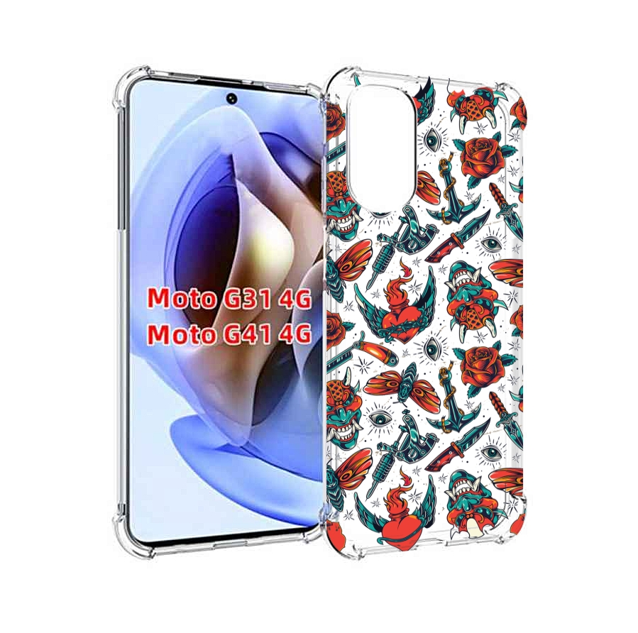 

Чехол MyPads олд-скул-пак для Motorola Moto G31 4G / G41 4G, Прозрачный, Tocco