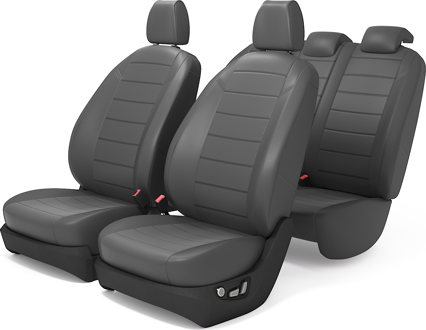 

Чехлы на сиденья для Рено Сандеро 2 с 2009 по 2014 год, Экокожа, Серый, PSanderoDusterTerrano