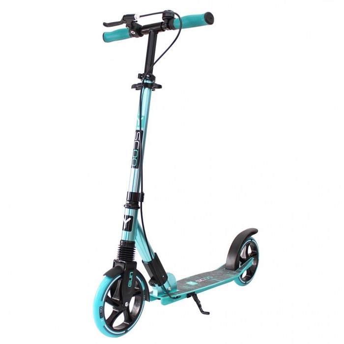 

Двухколесный самокат Y-Scoo Chicago Gun 205 с ручным тормозом Aqua, Y-SCOO 205 Chicago GUN AQUA