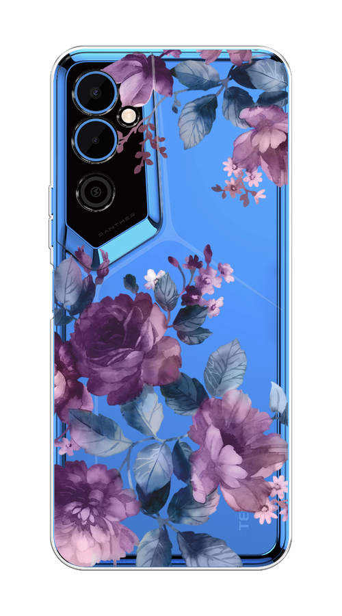 

Чехол на Tecno Pova Neo 2 "Purple Blossoms", Синий;фиолетовый, 302450-1