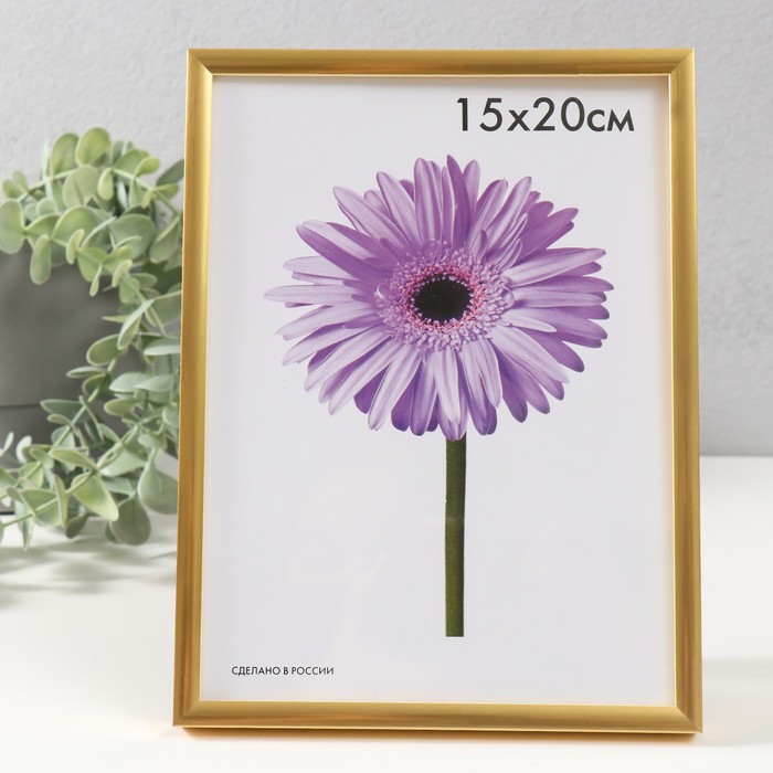 

Фоторамка пластик Lida 15х20 см золото, Золотистый