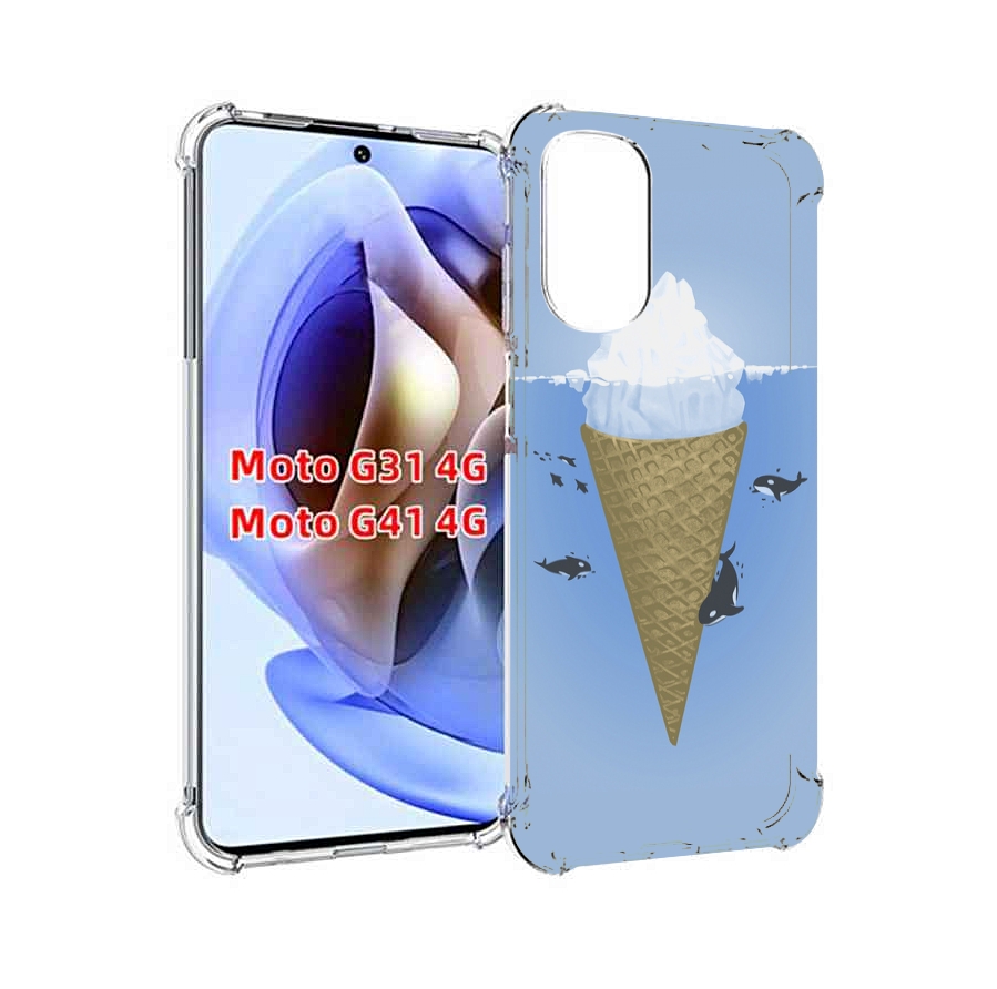 

Чехол MyPads мороженное-у-косаток для Motorola Moto G31 4G / G41 4G, Прозрачный, Tocco