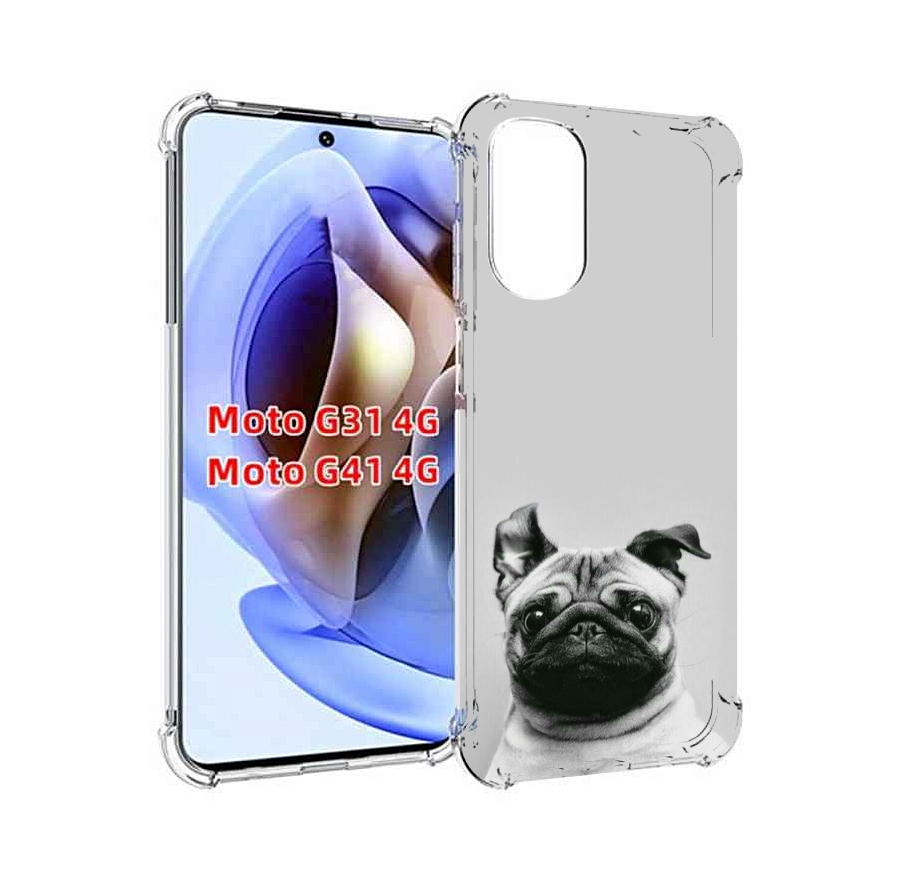 

Чехол MyPads мопс для Motorola Moto G31 4G / G41 4G, Прозрачный, Tocco