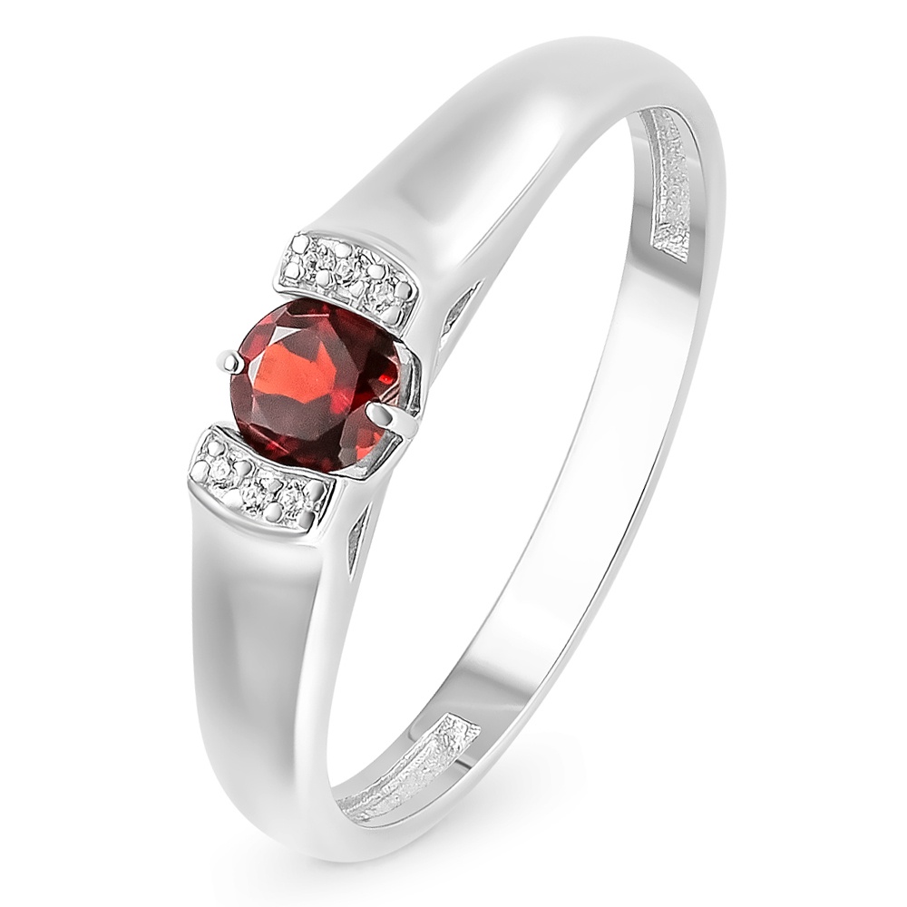 

Кольцо женское из серебра с гранатом 585Gold 701011048, р, 701011048