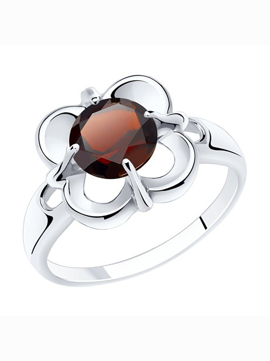 

Кольцо женское из серебра с гранатом 585Gold 701009978, р, 701009978