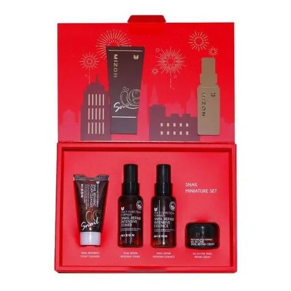Набор Миниатюр,MIZON SNAIL MINIATURE SPECIAL EDITION SET OF FOUR, 30мл+50мл+50мл+15г royal barber набор 15 daily special