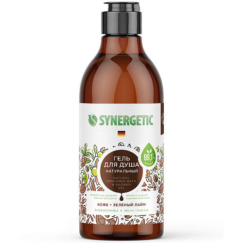 

Гель для душа Synergetic кофе и зелёный лайм увлажняющий 380 мл