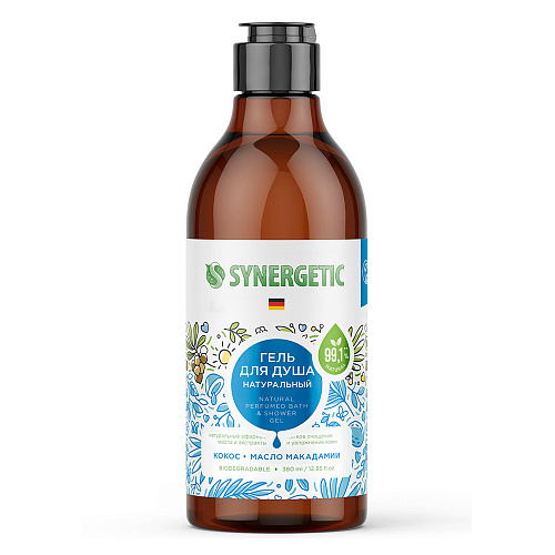 

Гель для душа Synergetic натуральный биоразлагаемый кокос и масло макадамии 380 мл
