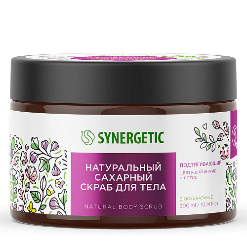 

Скраб Synergetic сахарный для тела цветущий инжир и лотос подтягивающий 300 мл