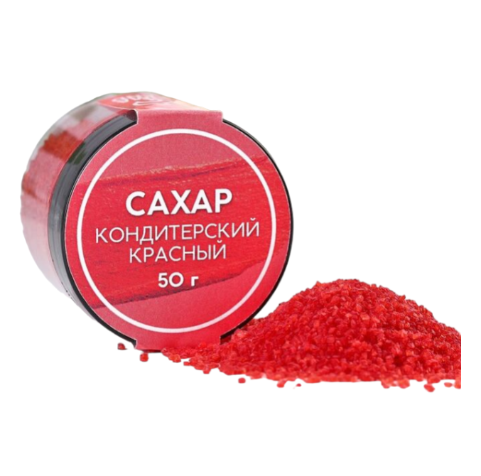 

Посыпка сахарная декоративная KONFINETTA: красный, 50 г.