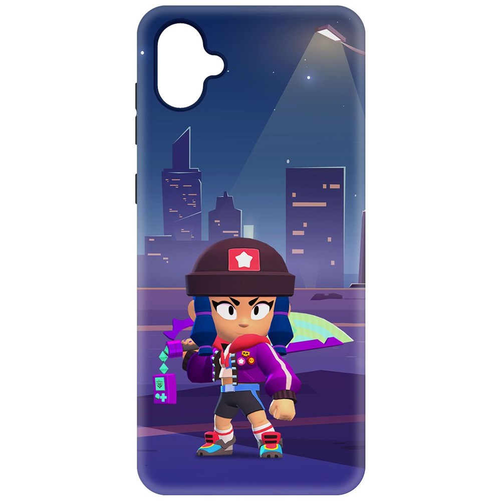 

Чехол-накладка Софт Brawl Stars - Героиня Биби для Samsung Galaxy A04e (A042), Черный