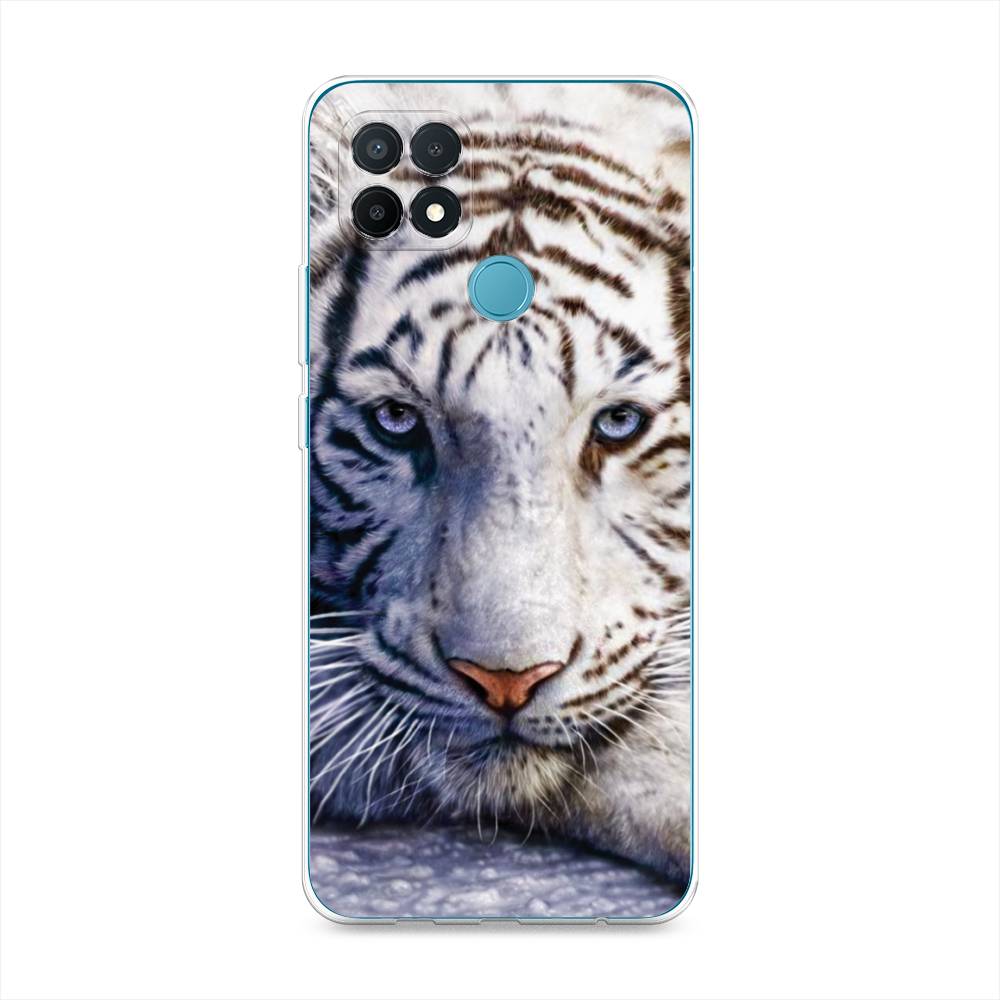 

Чехол на Oppo A15 "Бенгальский тигр", Коричневый;белый, 255650-1