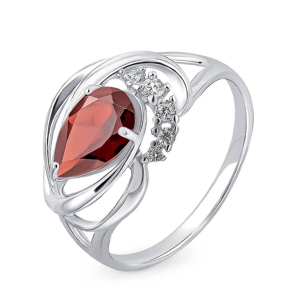 

Кольцо женское из серебра с гранатом 585Gold 701009985, р, 701009985