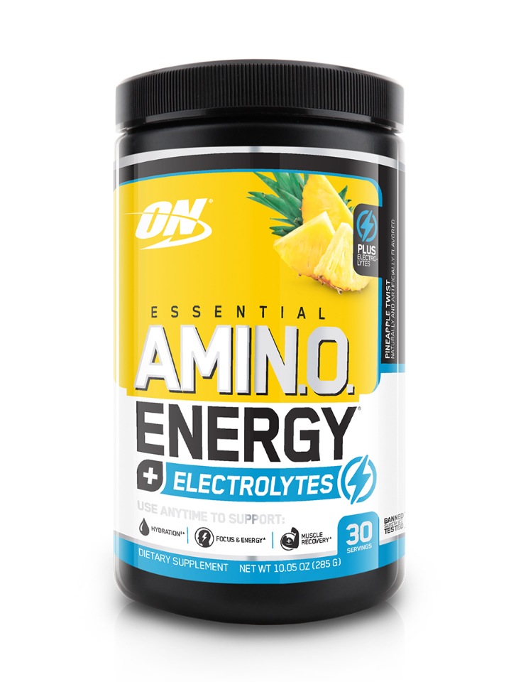 фото Essential amino energy + electrolytes optimum nutrition, 284 г, pineapple twist