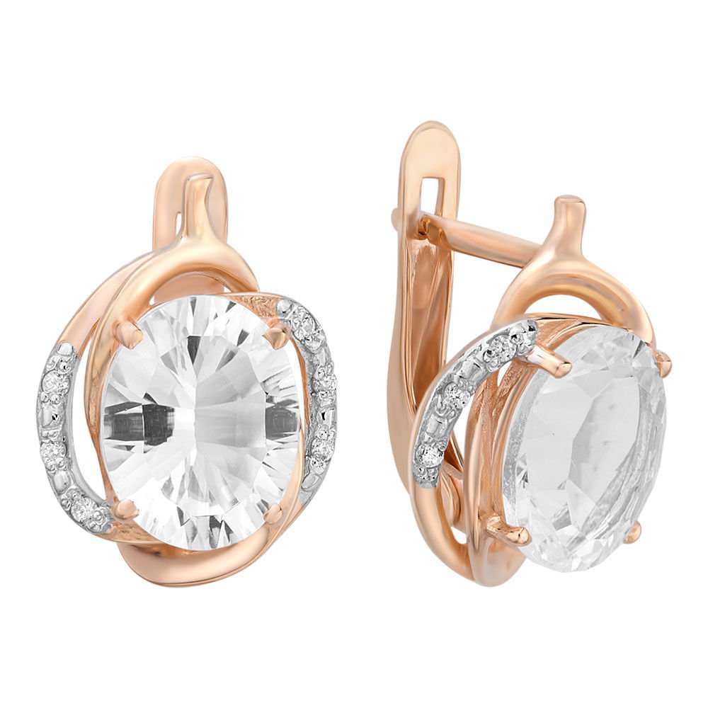 

Серьги из красного золота с хрусталем 585Gold 202005640, 202005640