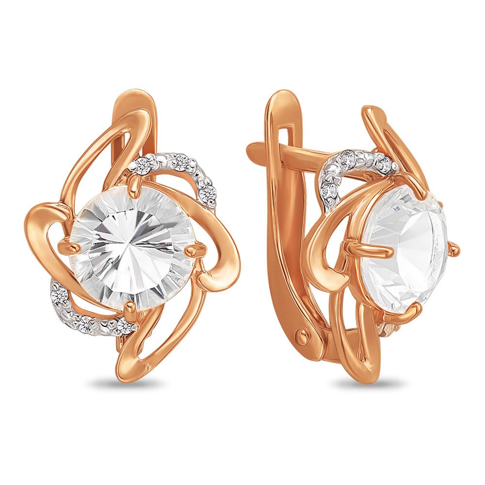 

Серьги из красного золота с хрусталем 585Gold 202005642, 202005642