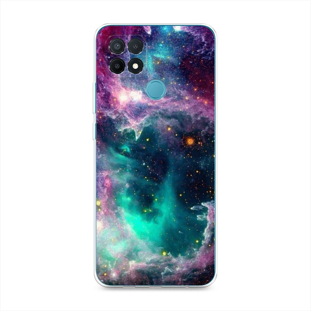 

Чехол на Oppo A15 "Звездные облака", Розовый;бежевый, 255650-2