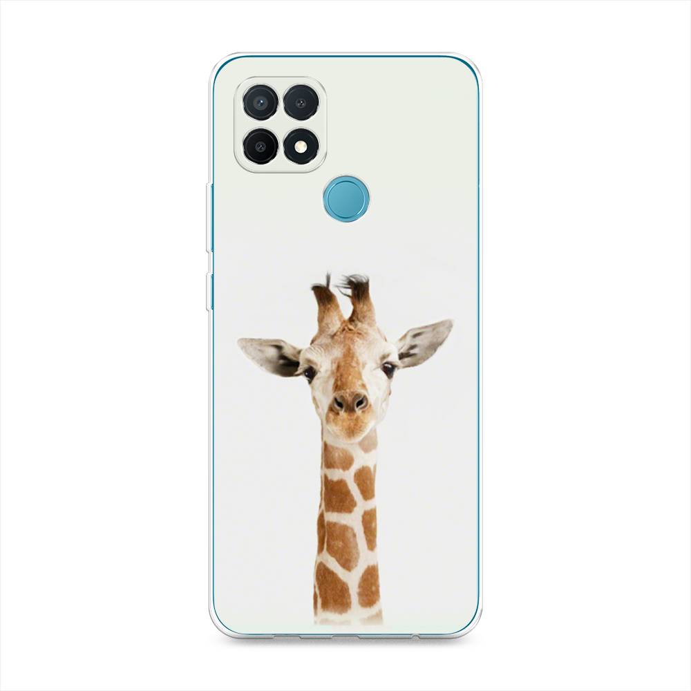 

Чехол на Oppo A15 "Любопытный жираф", Бежевый;коричневый, 255650-1