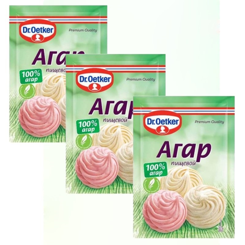 

Агар пищевой Dr. Oetker, универсальный, 7 гр, 3 шт