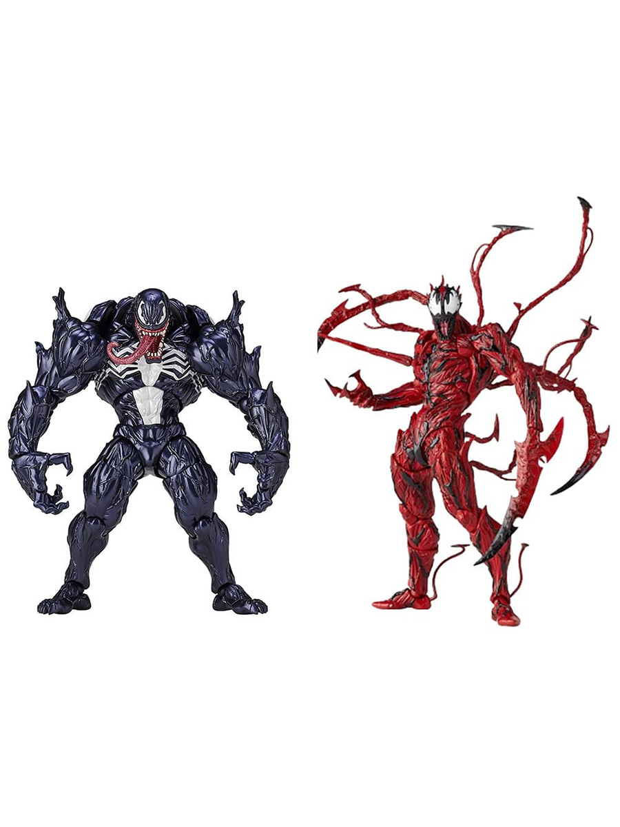 Фигурки StarFriend Веном и Карнаж Venom & Carnage Марвел Marvel, подвижные, 16 см фигурка starfriend карнаж с сетями веном carnage venom подвижная 15 см