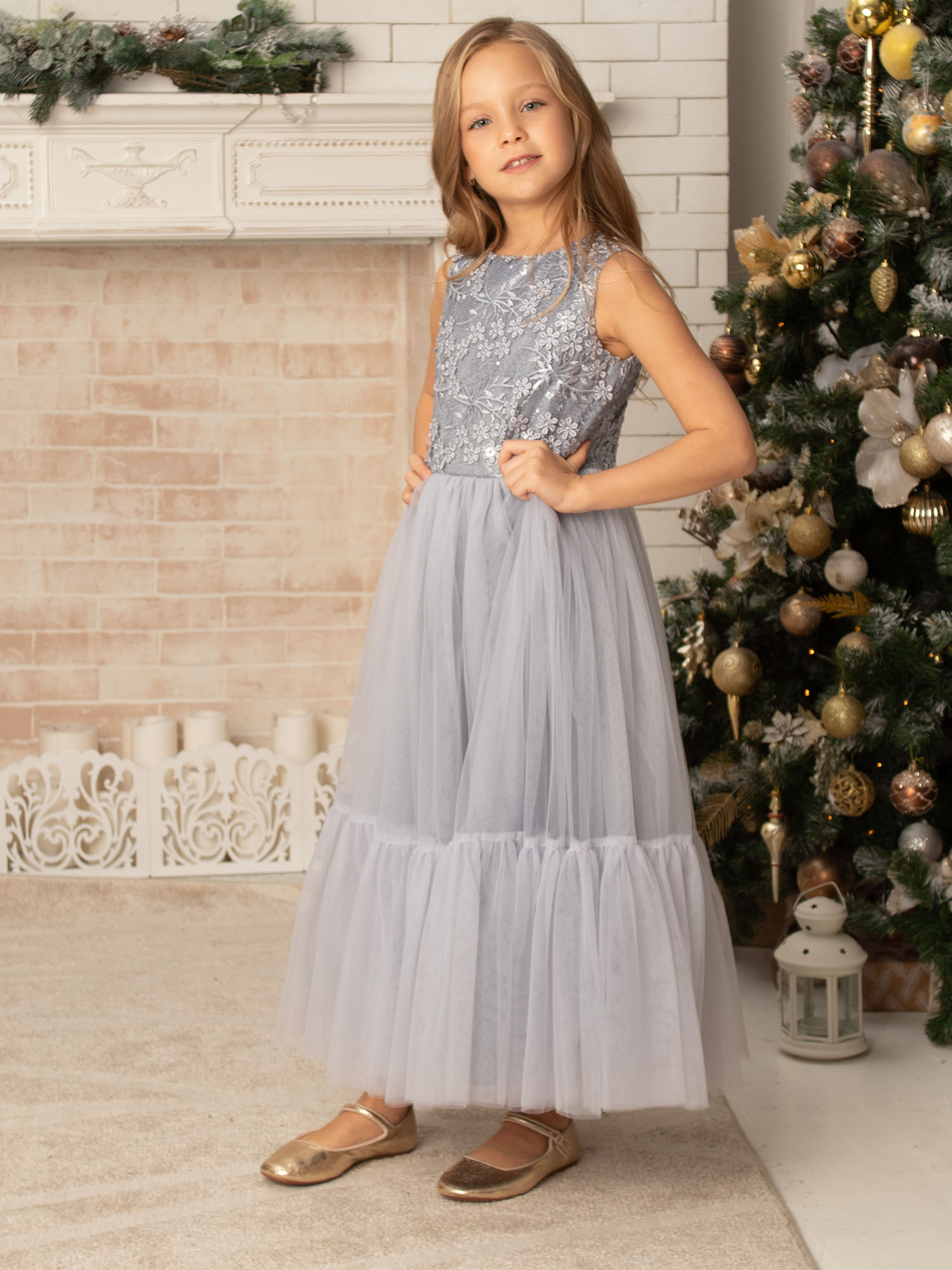 

Платье детское Batik 012 п22-06, серый, 98, 012 п22-06