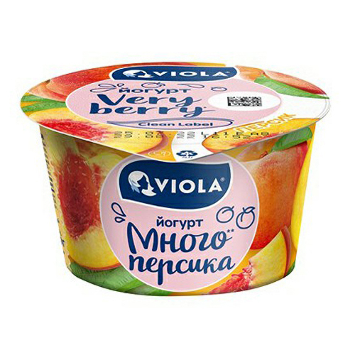 

Йогурт Viola Very Berry с персиком 2,6% БЗМЖ 180 г