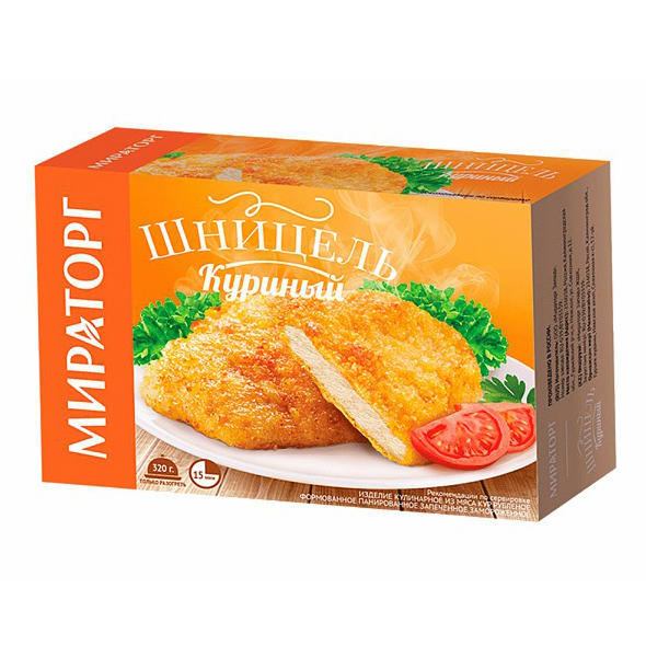 

Шницель куриный Мираторг замороженный 320 г