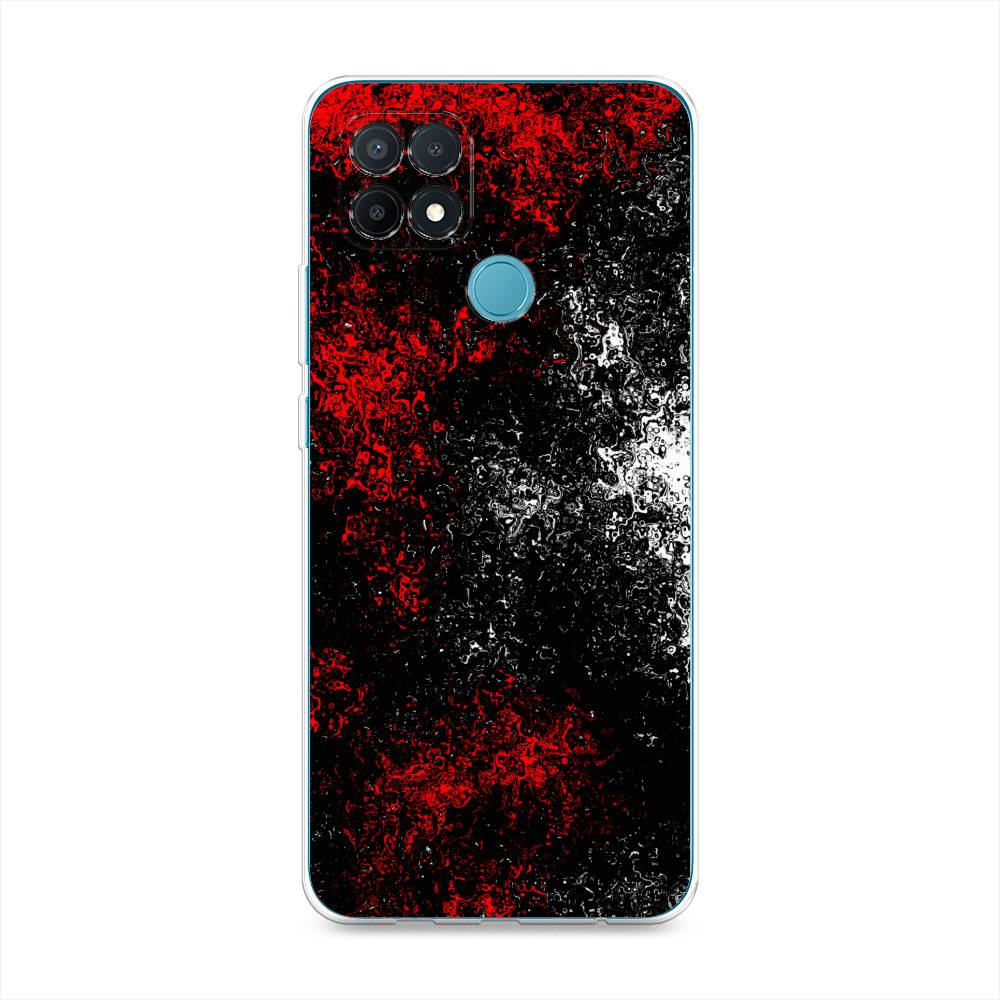 

Чехол на Oppo A15 "Монотипия", Красный;черный;белый, 255650-3