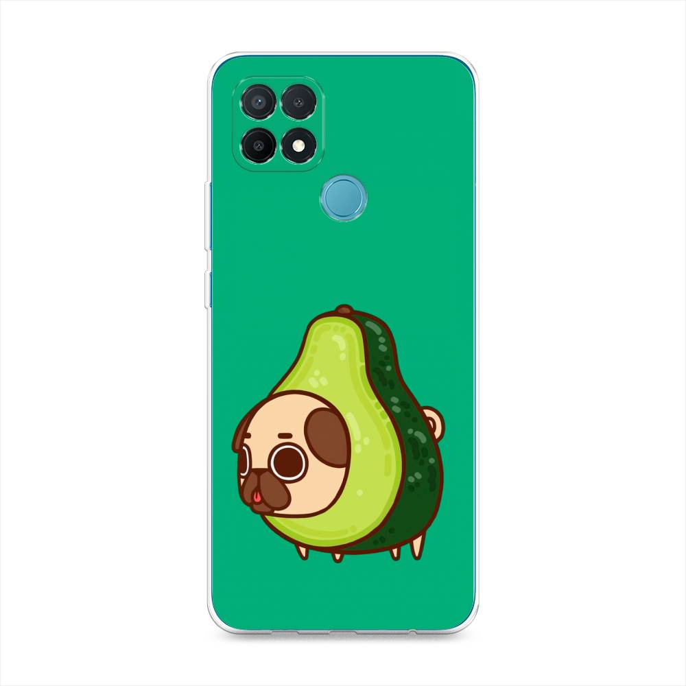 

Чехол на Oppo A15 "Мопс авокадик", Зеленый, 255650-1
