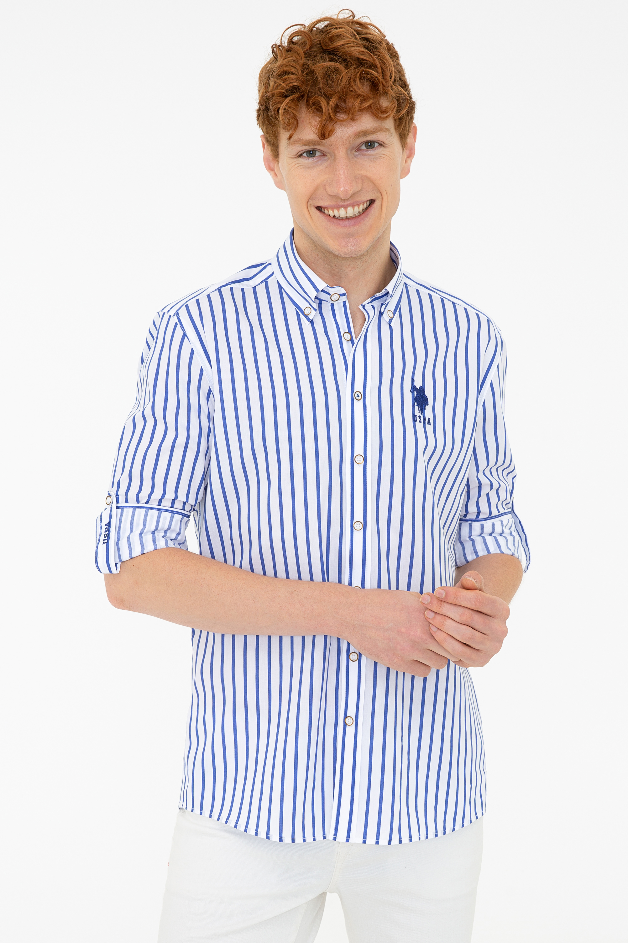 

Рубашка мужская U.S. POLO Assn. G081SZ0040R-ALP синяя M, G081SZ0040R-ALP