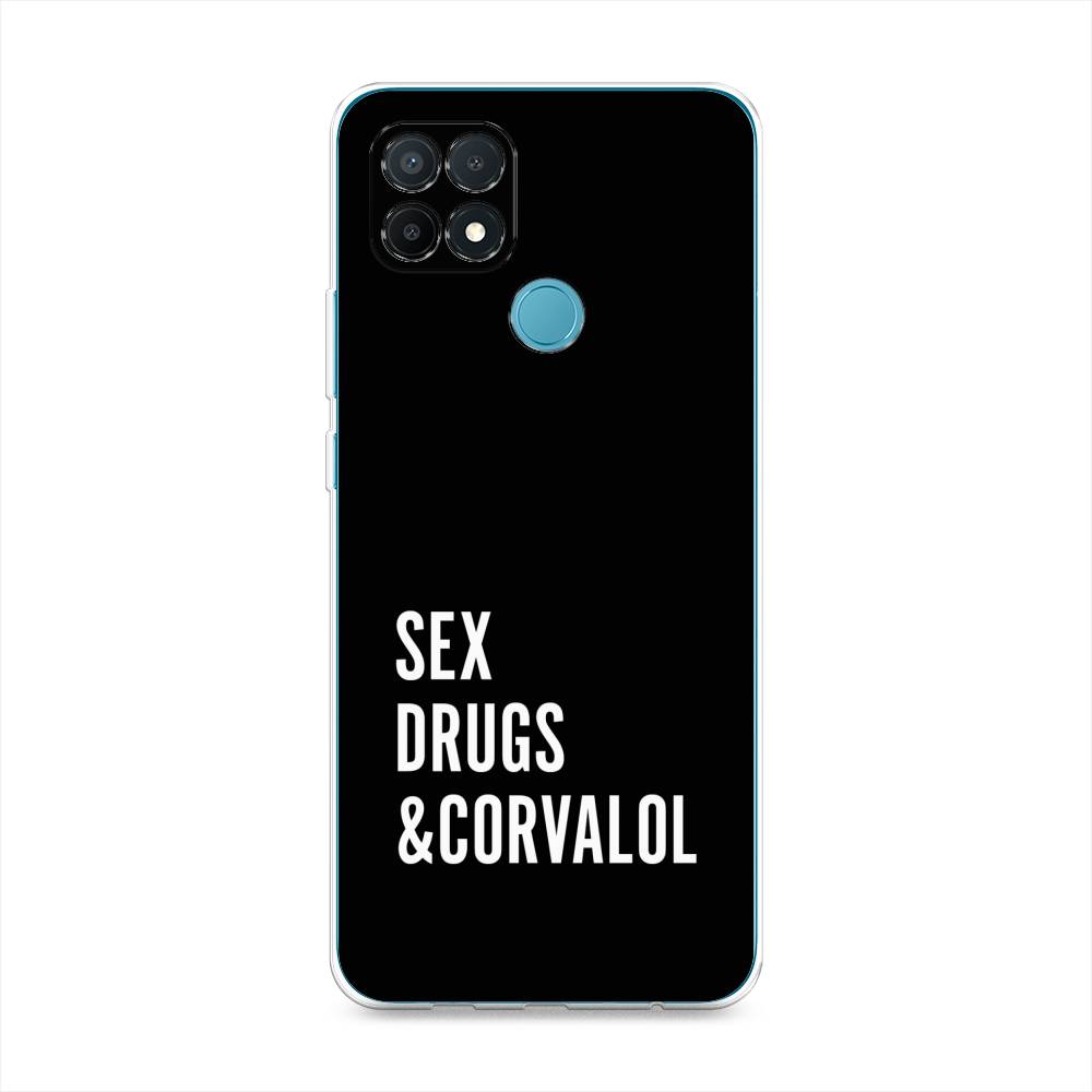 

Чехол на Oppo A15 "Corvalol", Черный;серый;белый, 255650-6
