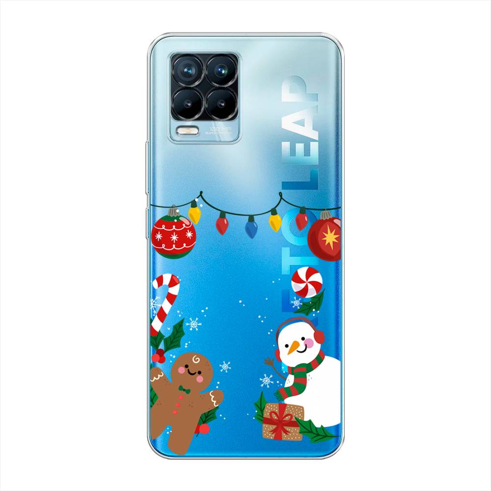 

Чехол на Oppo Realme 8 "Новогоднее настроение", Коричневый;красный;зеленый, 255550-5