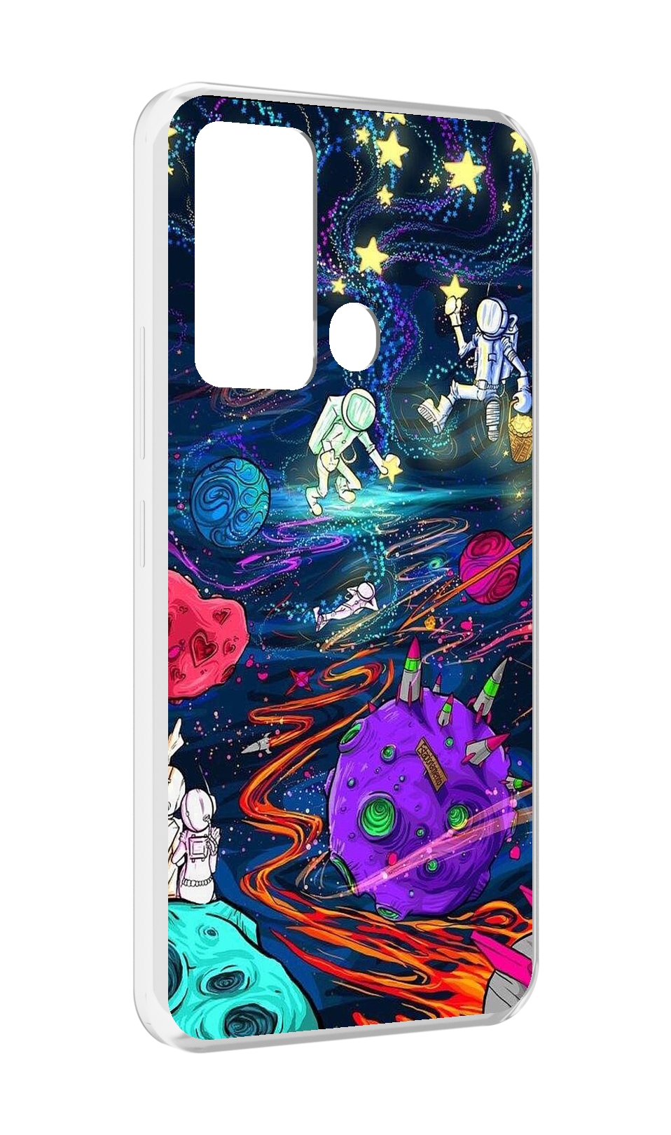 

Чехол MyPads красочный космос для ITEl Vision 3, Прозрачный, Tocco