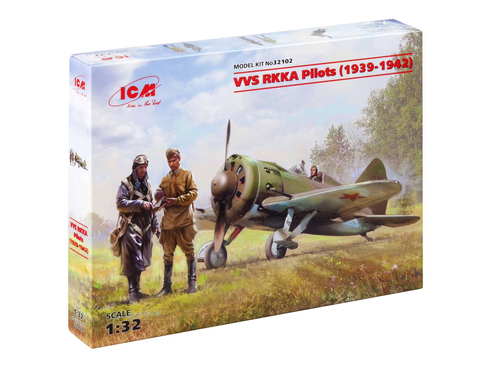 

Сборная модель ICM 1/32 Фигуры, Пилоты ВВС РККА (1939-1942) 32102