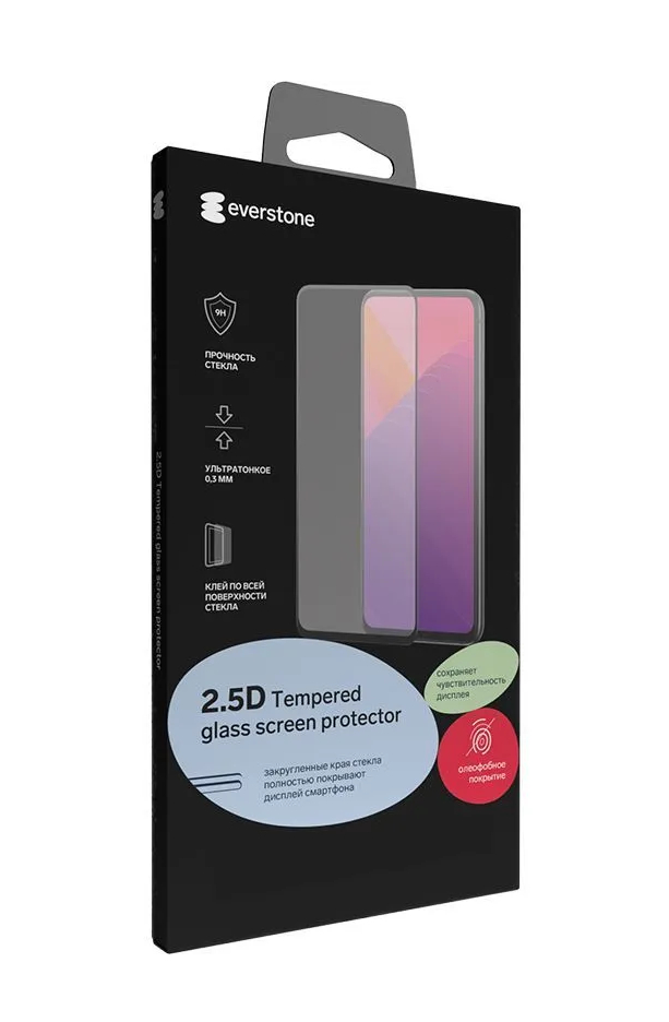 Защитное стекло Everstone для Samsung Galaxy A13 3D Full Glue (черная рамка)