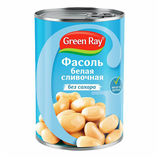 

Фасоль белая Green Ray сливочная 425 мл
