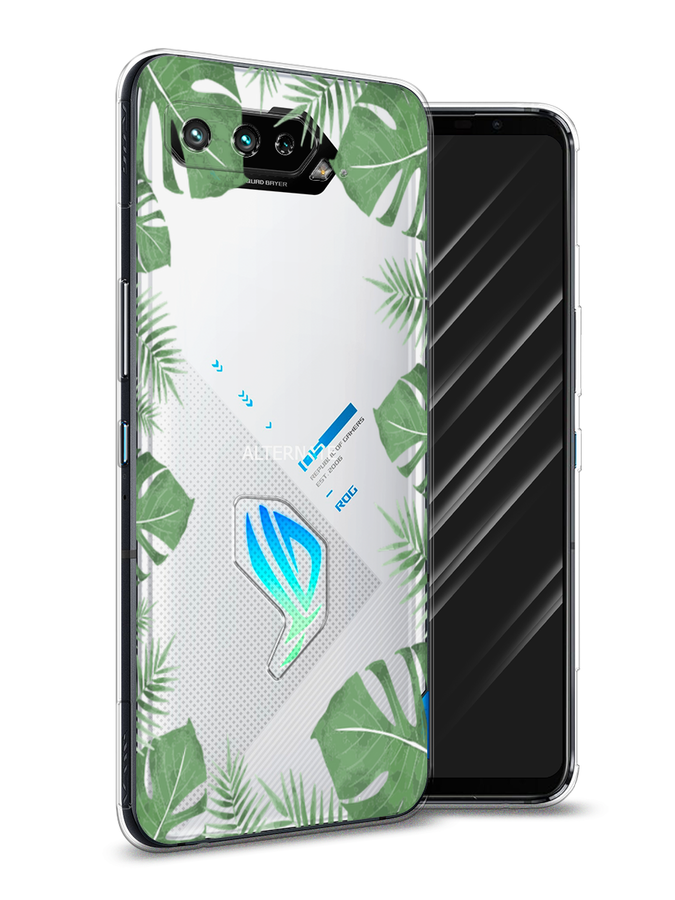 

Чехол Awog на Asus ROG Phone 5 "Листья папоротника рамка", Зеленый, 44250-8
