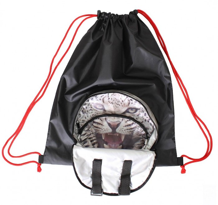 Аксессуары для транспорта Y-Scoo Мешок-рюкзак складной на самокат и велосипед Снежный Барс