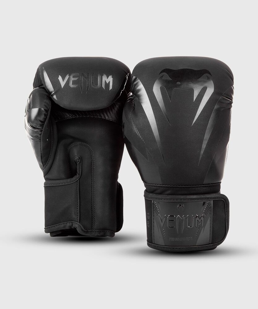 фото Перчатки боксерские venum impact black/black 14 oz