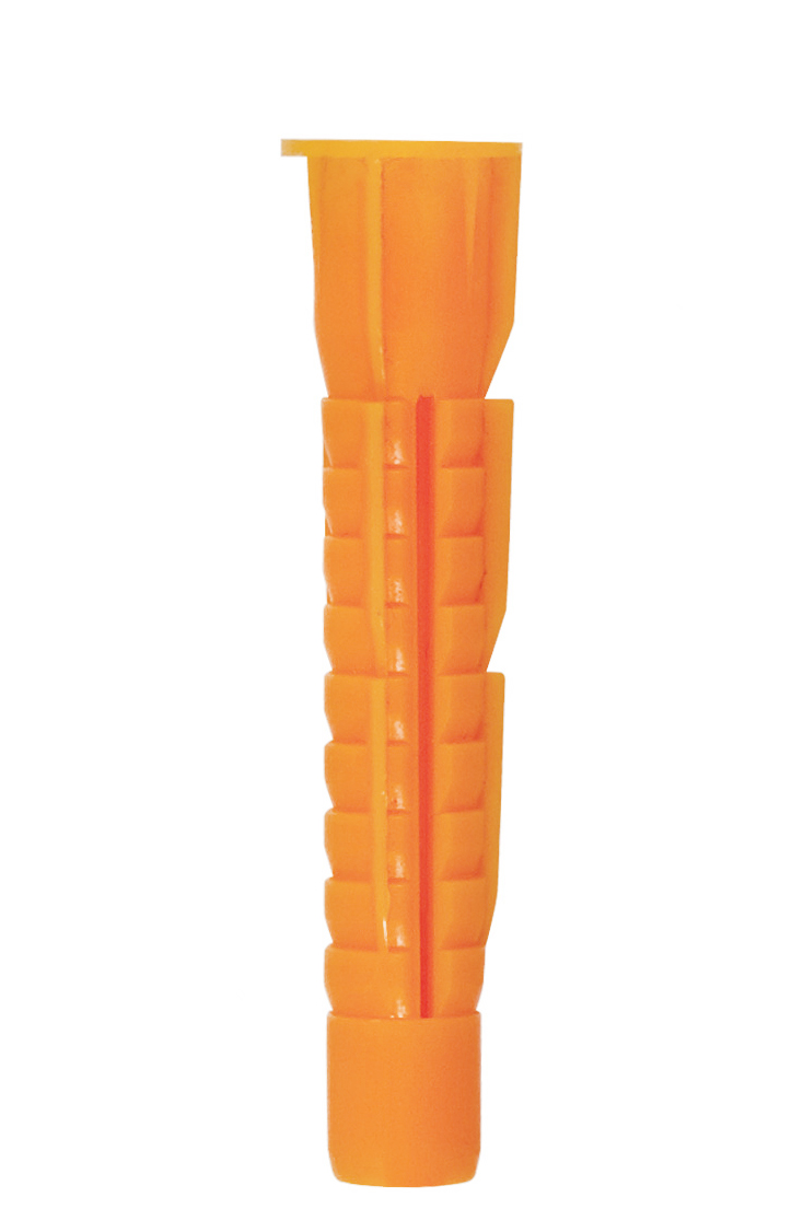 фото Дюбель универсальный fixxtools 6х37 оранжевый с бортиком упак 100шт