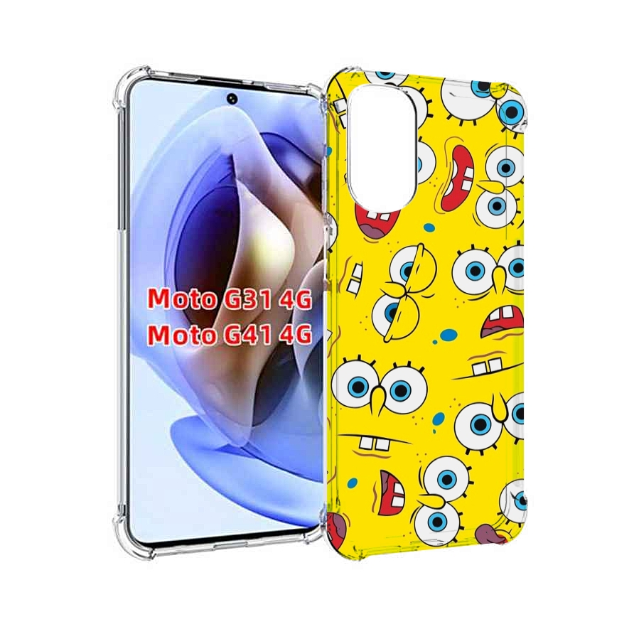 

Чехол MyPads много-спанч-боба для Motorola Moto G31 4G / G41 4G, Прозрачный, Tocco