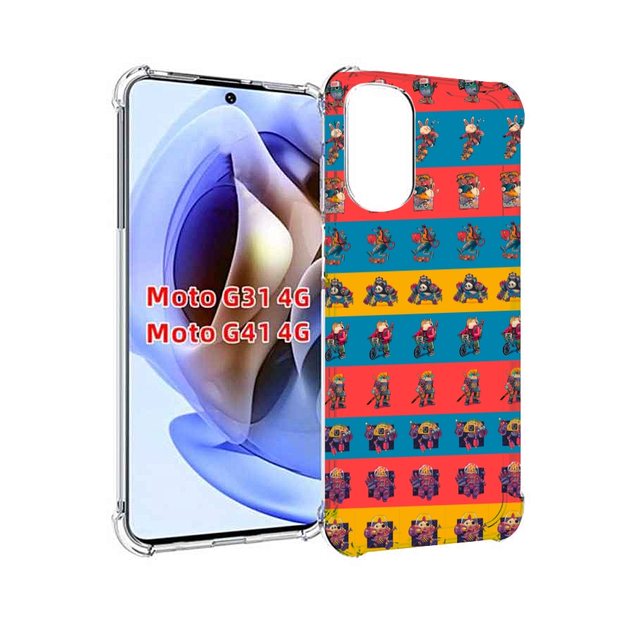 

Чехол MyPads много стикеров для Motorola Moto G31 4G / G41 4G, Прозрачный, Tocco