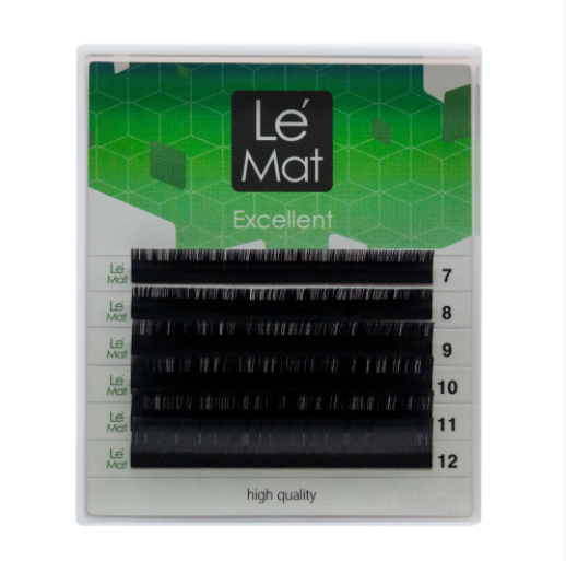 

Ресницы черные Le Maitre Excellent 6 линий L 010 Mix 4-6 mm, Черный