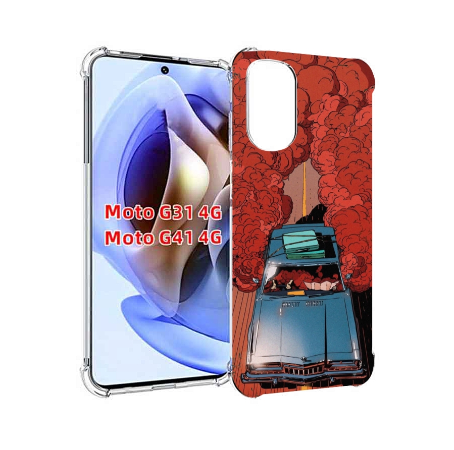 

Чехол MyPads машина мчится с дымком для Motorola Moto G31 4G / G41 4G, Прозрачный, Tocco
