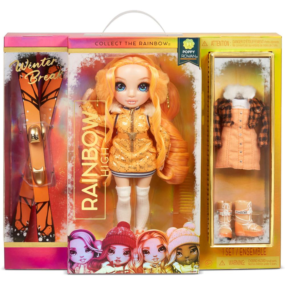 фото Игровой набор rainbow high winter break fashion doll- poppy rowan orange 574767 mga entertainment