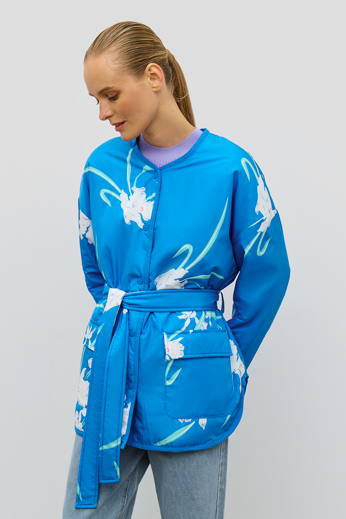 

Куртка женская Baon B0323033 синяя XS, Синий, B0323033