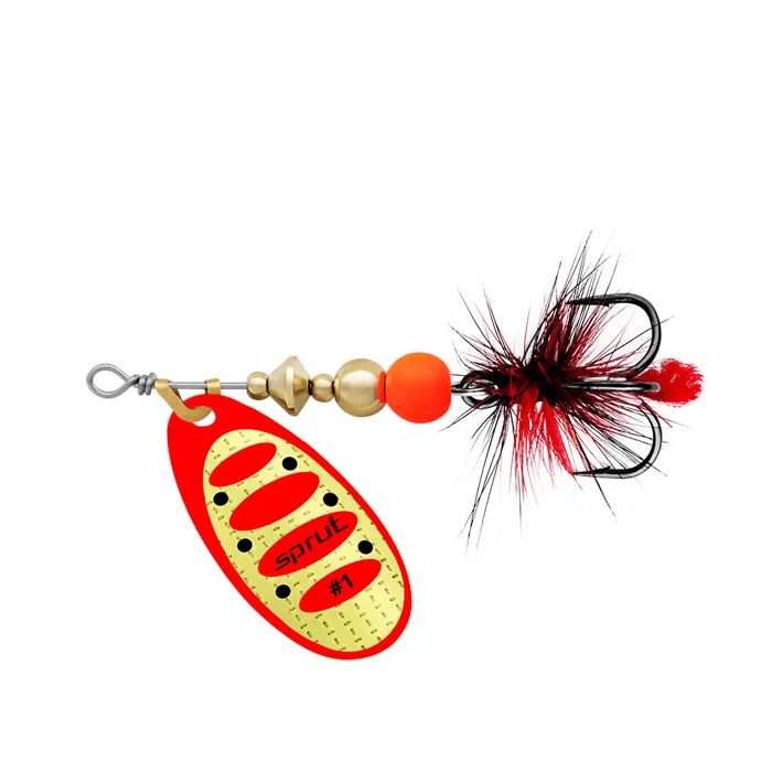 

Блесна Вращающаяся Sprut Caspia #1 OG, Золотистый;красный, Caspia